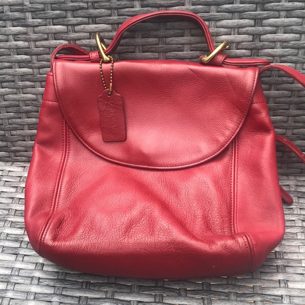 Red Vintage Coach Bag